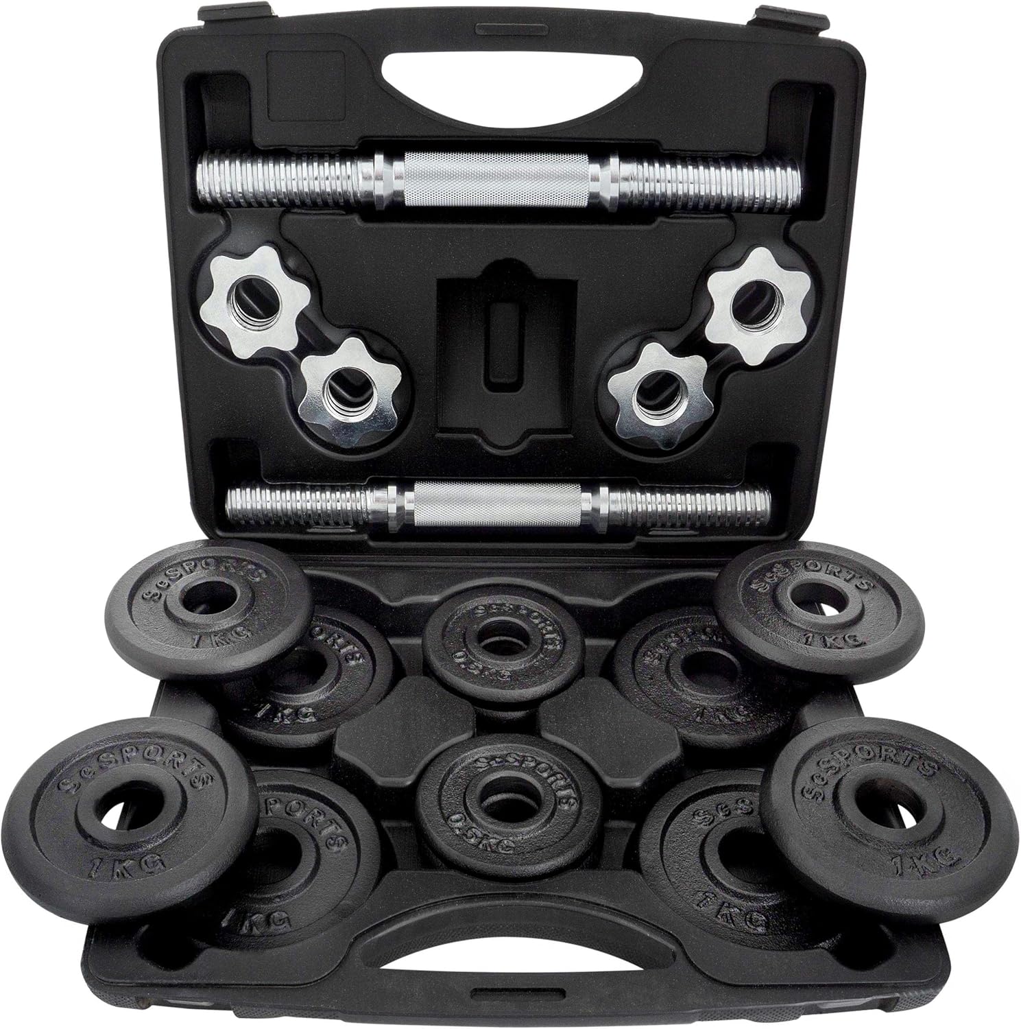 scsports-krafttraining-kurzhantel-set-koffer-20-kg-verstellbar image 2