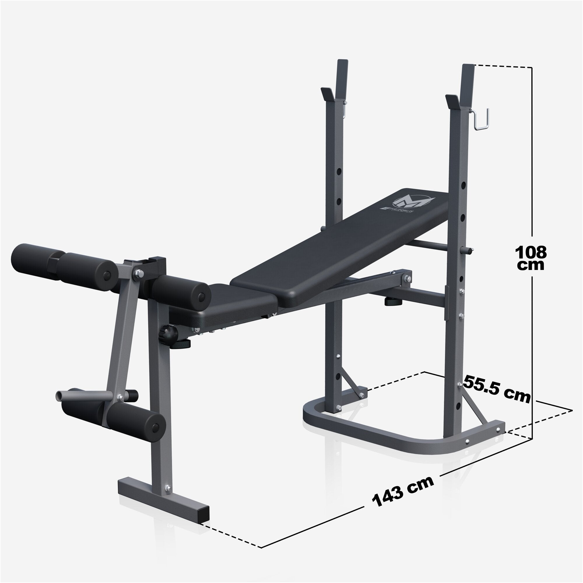 gyronetics-e-series-schr-gbank-mit-ablage-und-beinstrecker-klappbar image 5