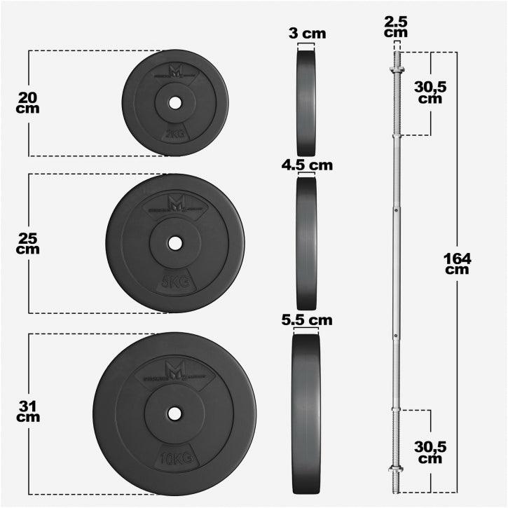 gyronetics-e-series-langhantel-set-kunststoff-60-kg-25-mm image 3