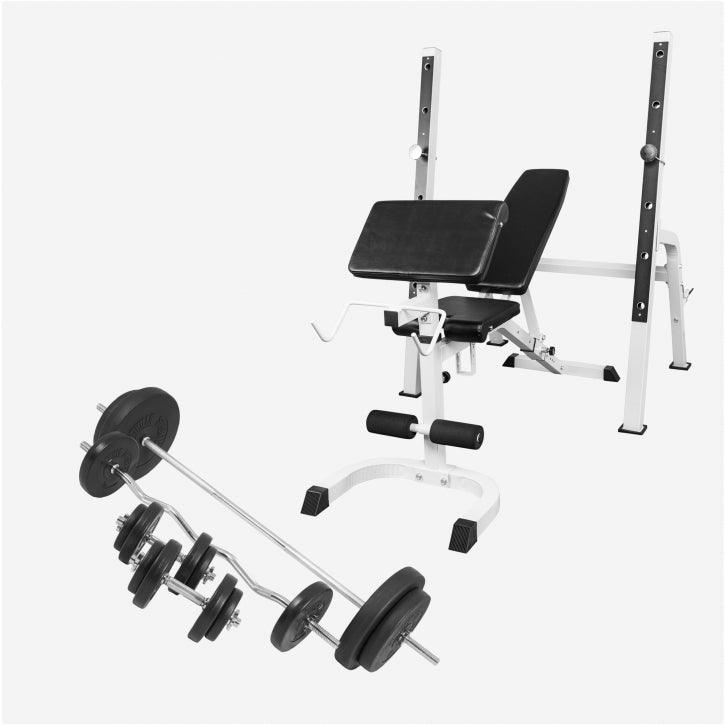 gyronetics-e-series-schr-gbank-set-ablage-langhantel-100kg-schwarz image 2