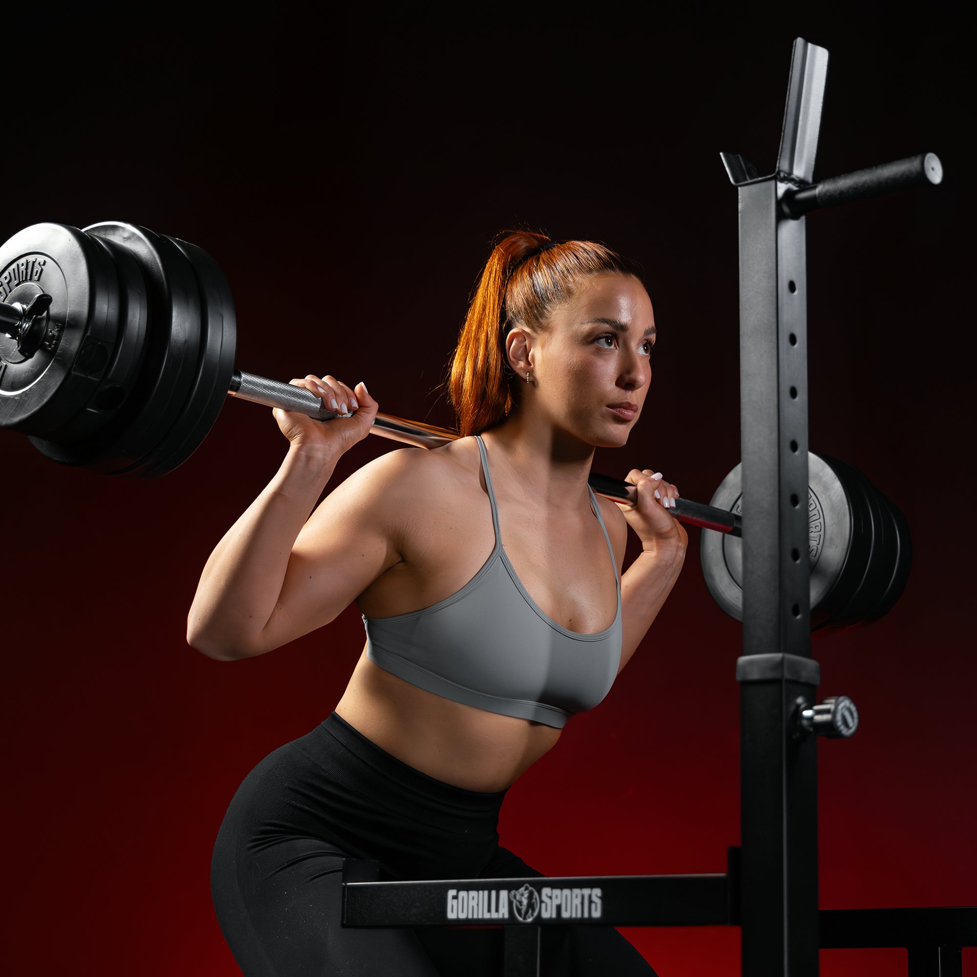 gorilla-sports-e-series-squat-rack-langhantel-set-40-kg-verstellbar image 5