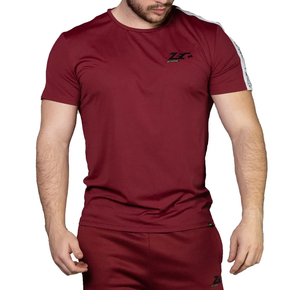 zec-vibes-t-shirt-herren-polyester-in-burgundy image 1