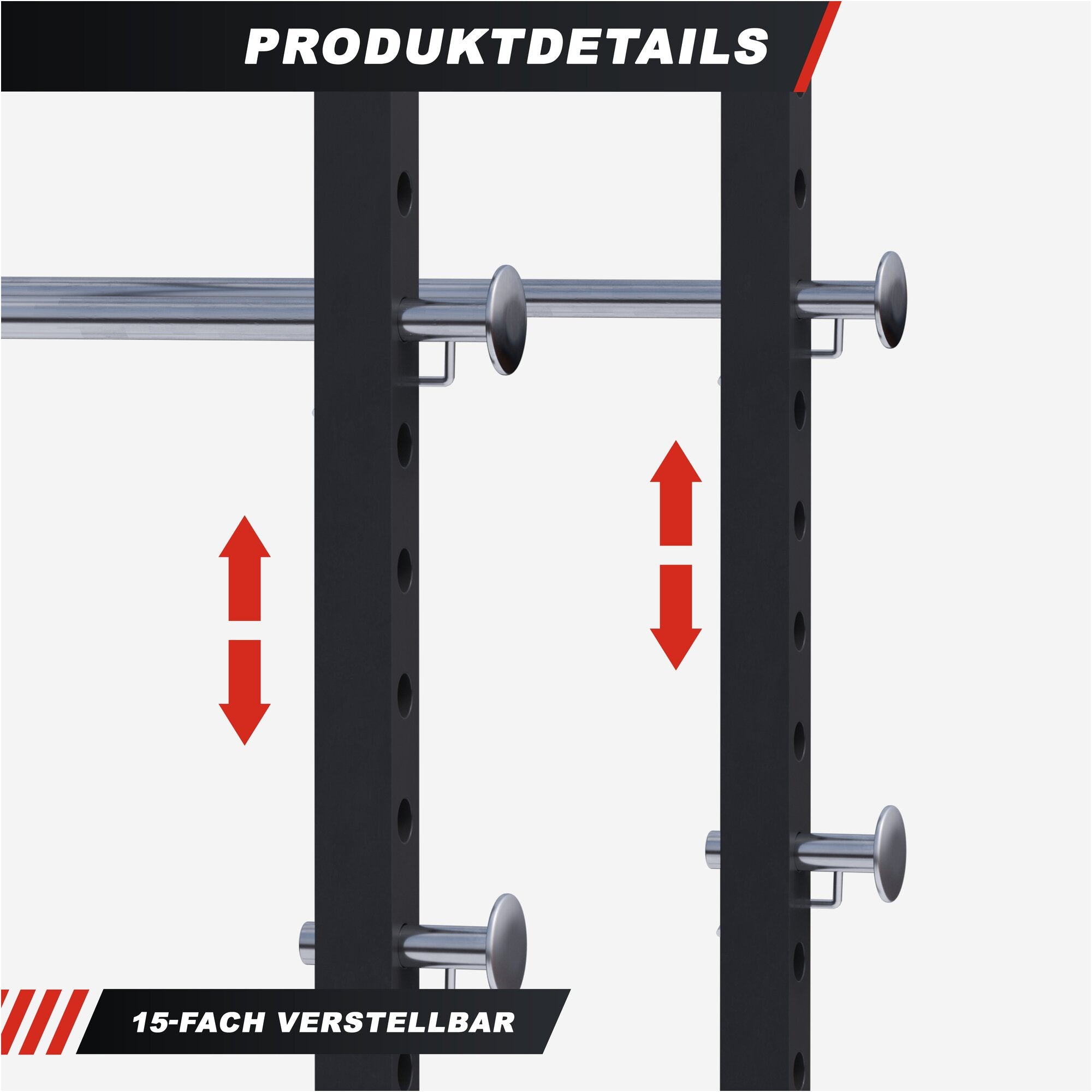 gyronetics-e-series-power-rack-212-cm-mit-klimmzugstange-250-kg image 3