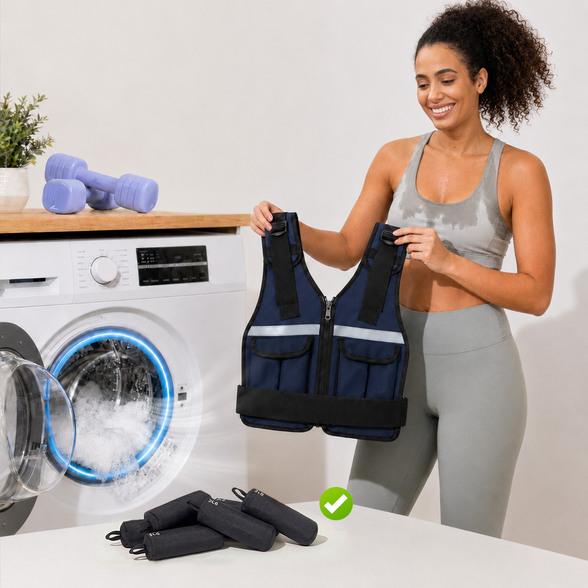 sportneer-wearable-weights-gewichtsweste-2-18-lbs-dunkelblau-16in1 image 7