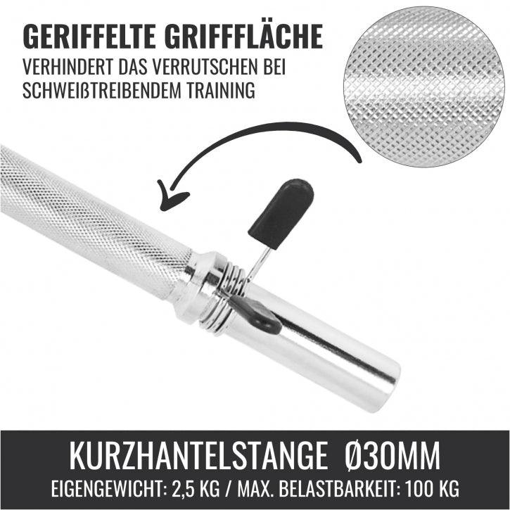 gyronetics-e-series-kurzhantelstange-35-cm-chrom-silber-30-mm image 8