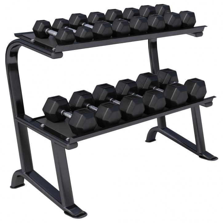 gyronetics-e-series-hexagon-kurzhantel-set-237-kg-mit-ablage-gummi image 1
