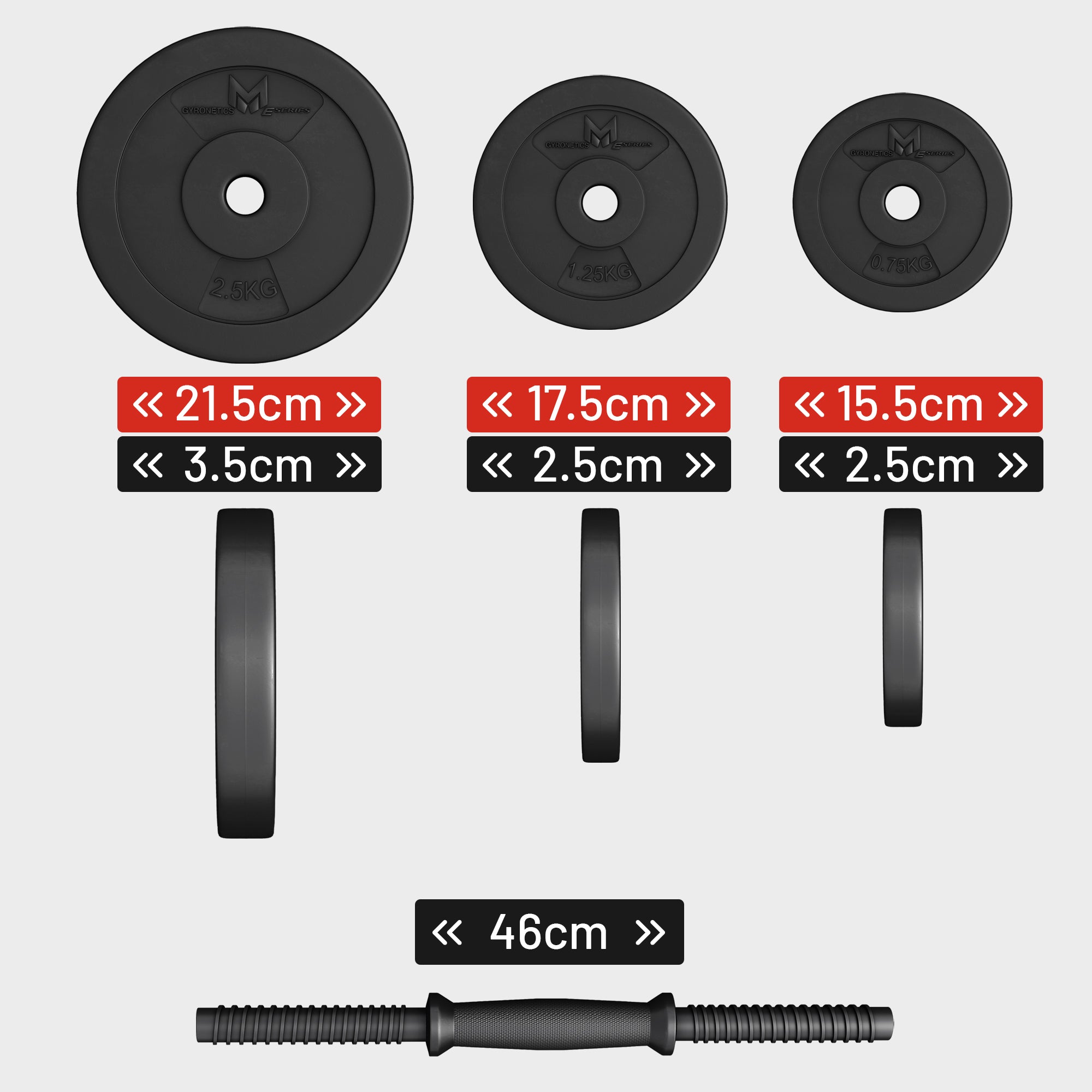 gyronetics-e-series-kurzhantel-set-kunststoff-30-kg-25-mm image 7
