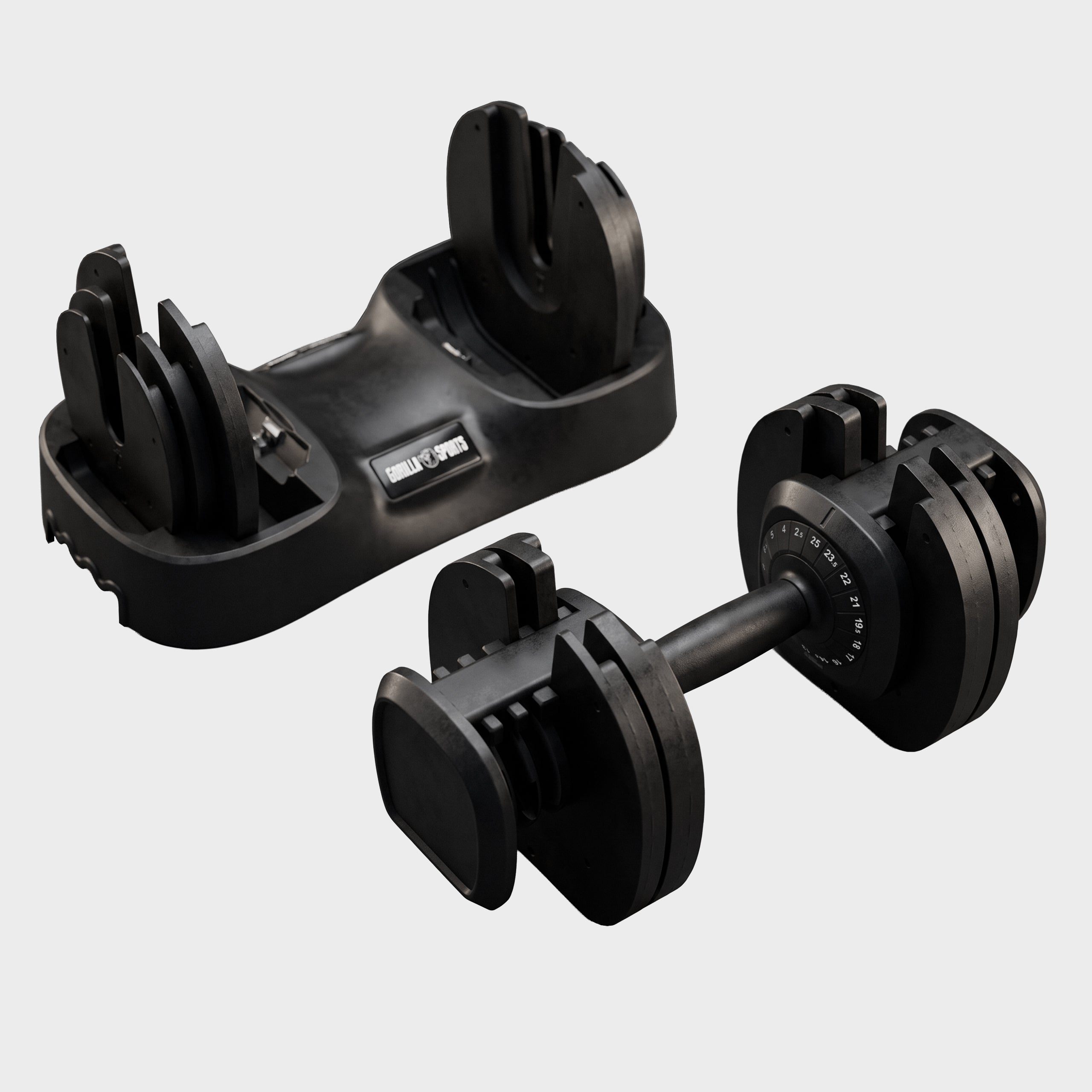 gyronetics-e-series-kurzhantel-verstellbar-25-kg-mit-ablage image 3