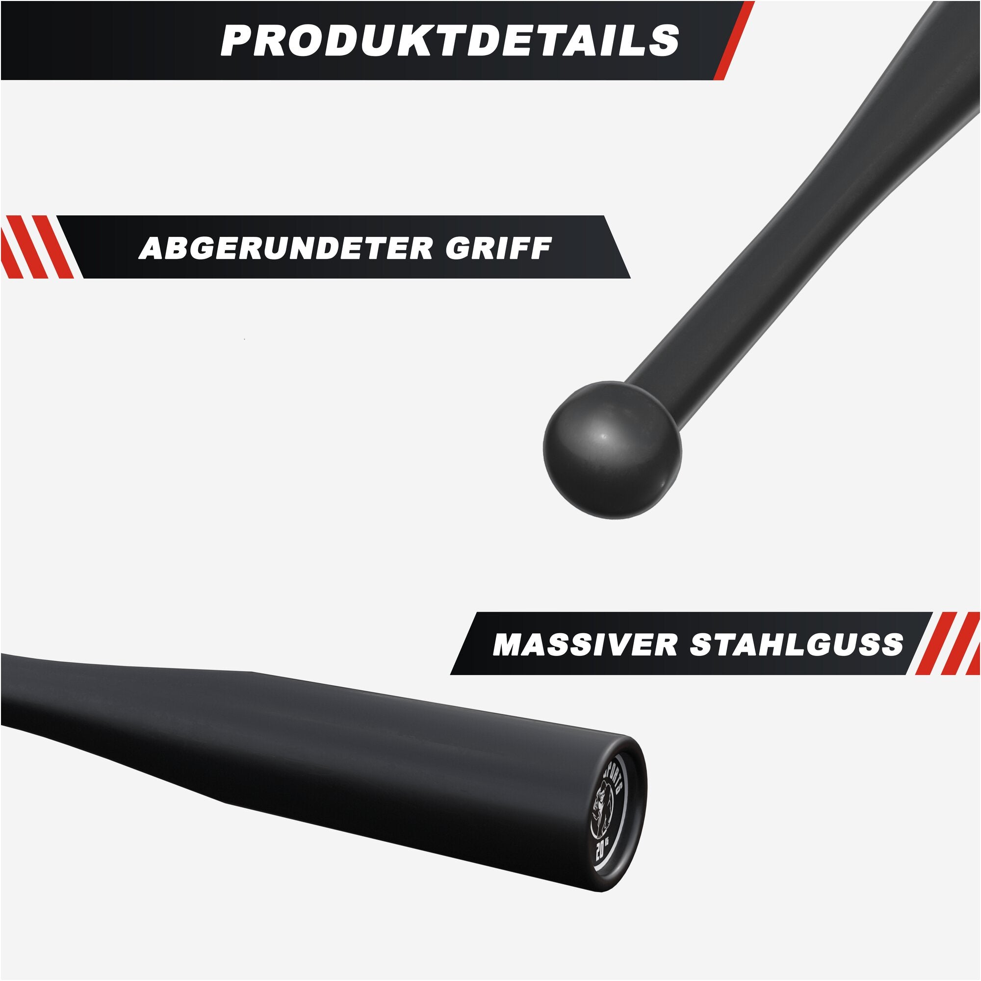 gyronetics-e-series-indian-clubbell-stahl-8-kg-schwarz image 5