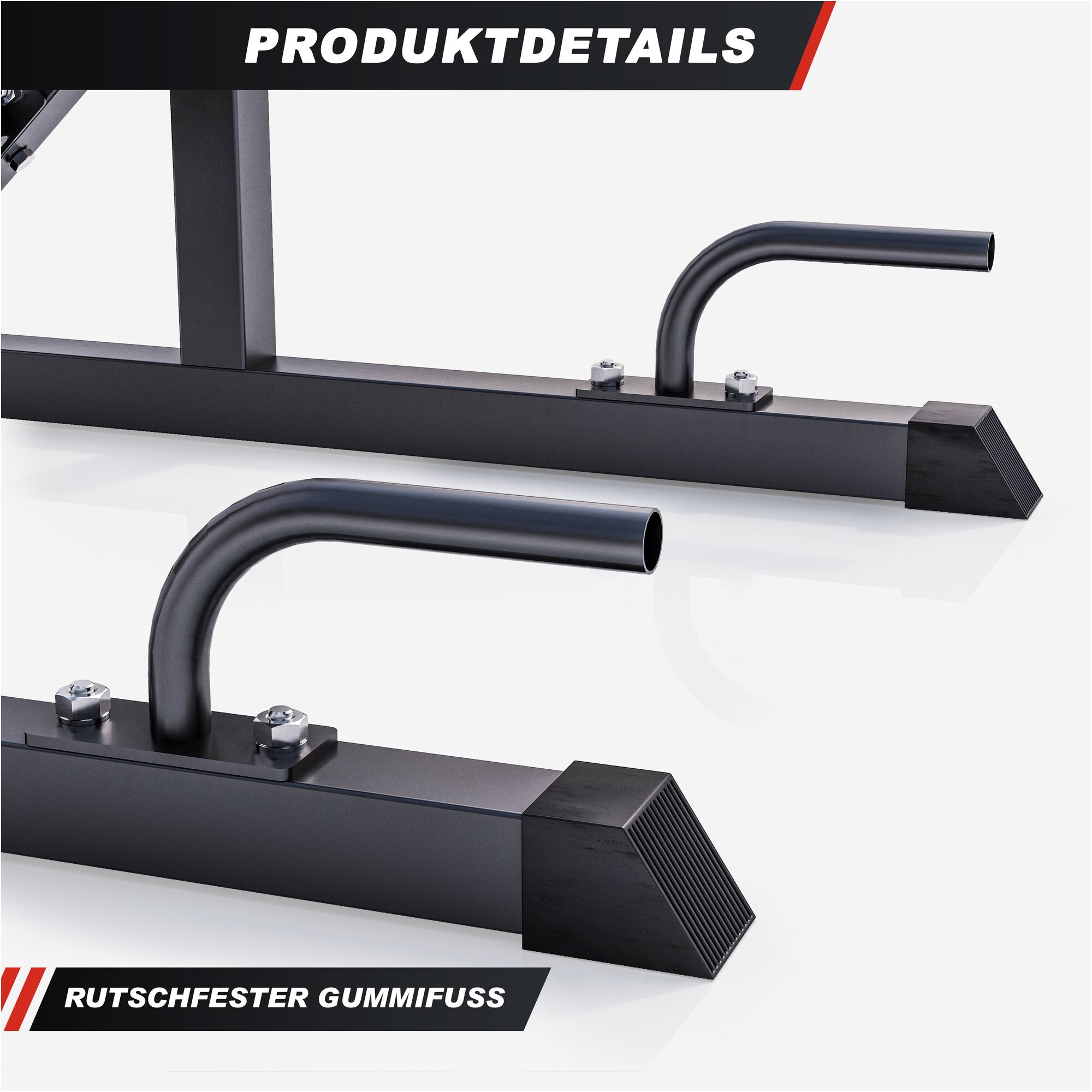 gyronetics-e-series-squat-rack-verstellbar-300-kg-mit-dip-griffen image 4