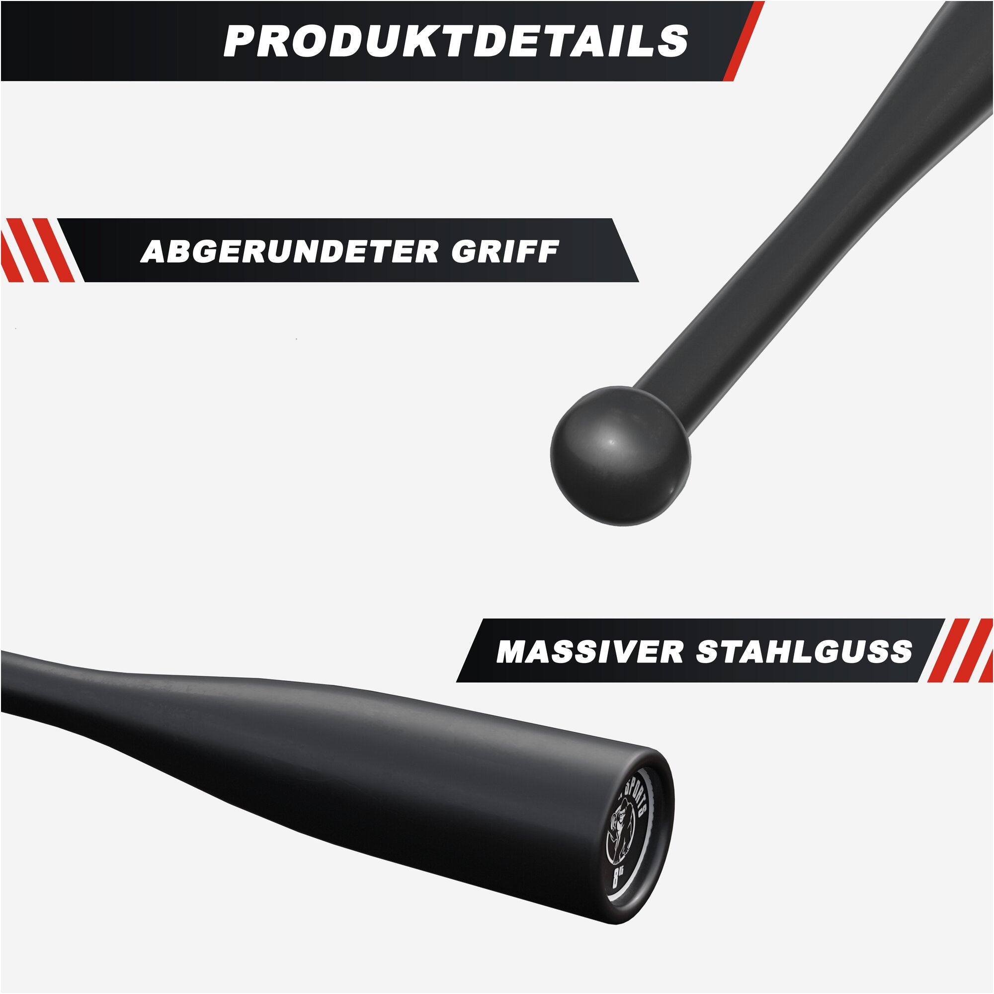 gyronetics-e-series-indian-clubbell-stahl-8-kg-schwarz image 7