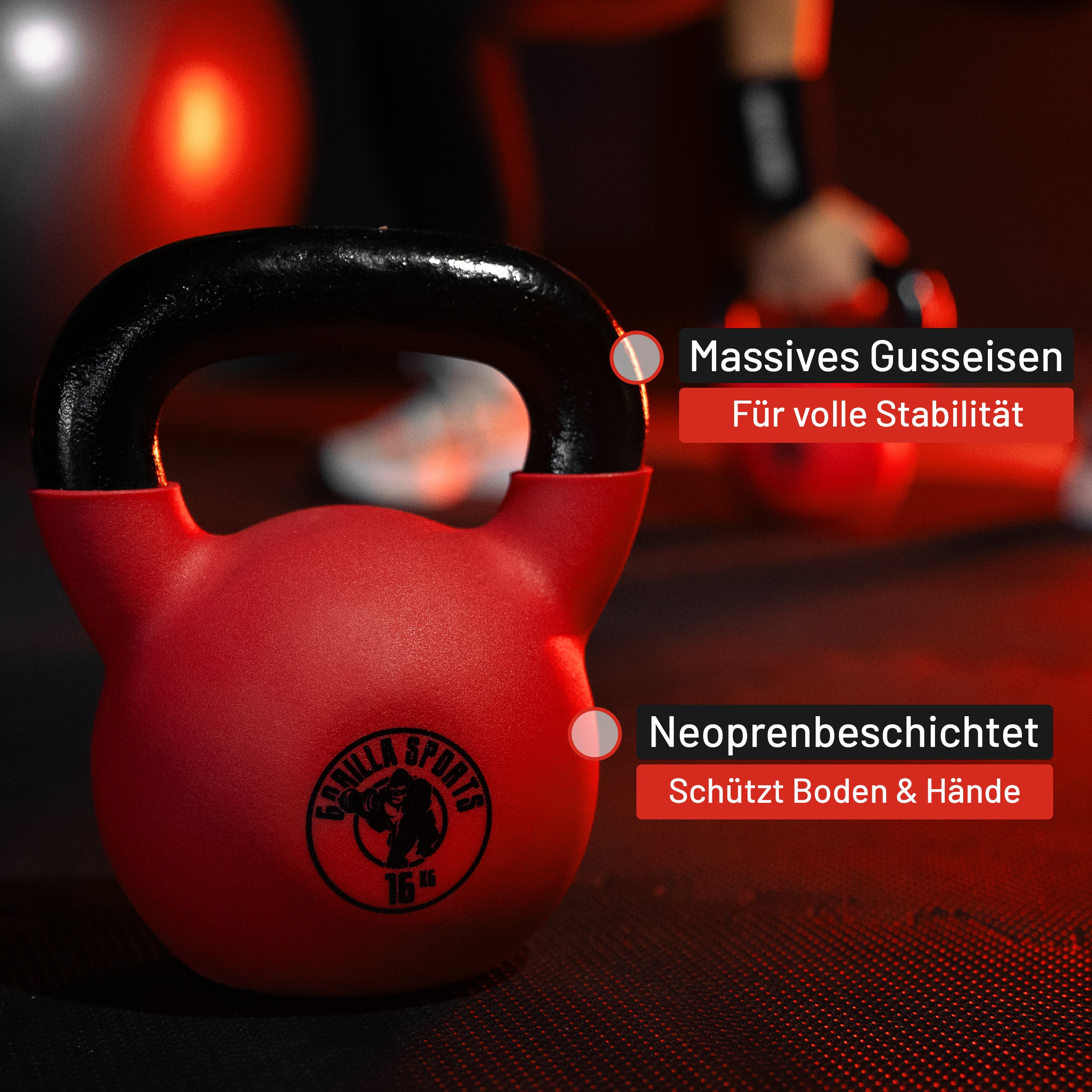 gyronetics-kettlebell-kugelhantel-8-kg-neopren-rot-gusseisen image 3