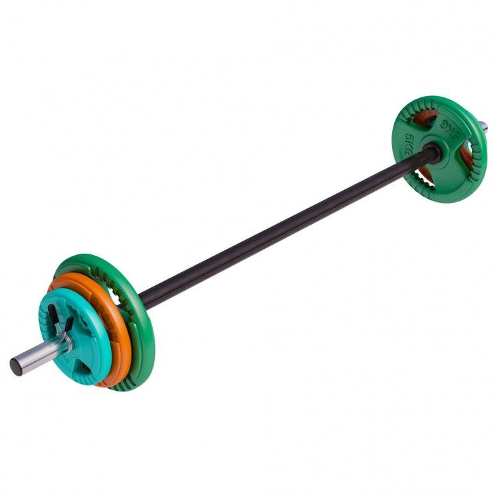 gyronetics-e-series-langhantel-set-aerobic-gummi-19-5-kg-schwarz image 7