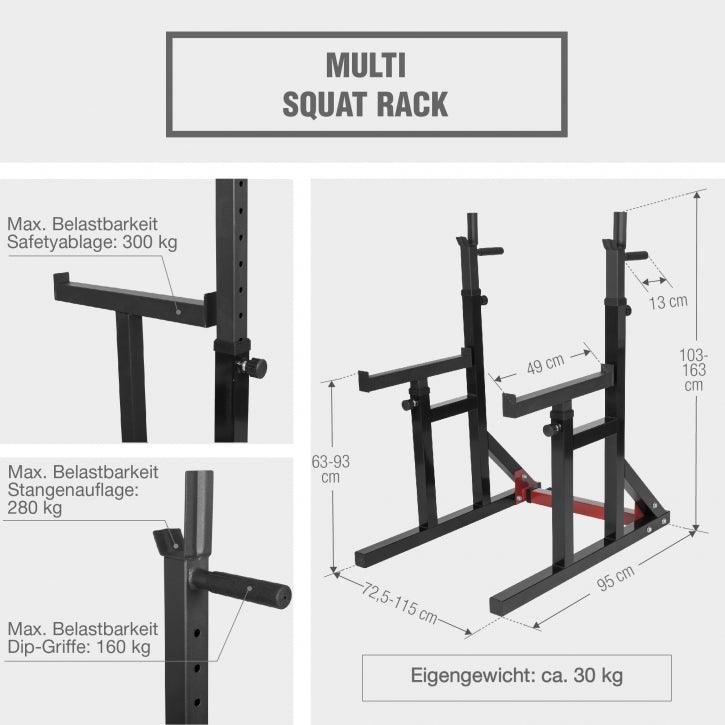 gorilla-sports-e-series-squat-rack-langhantel-set-40-kg-verstellbar image 3