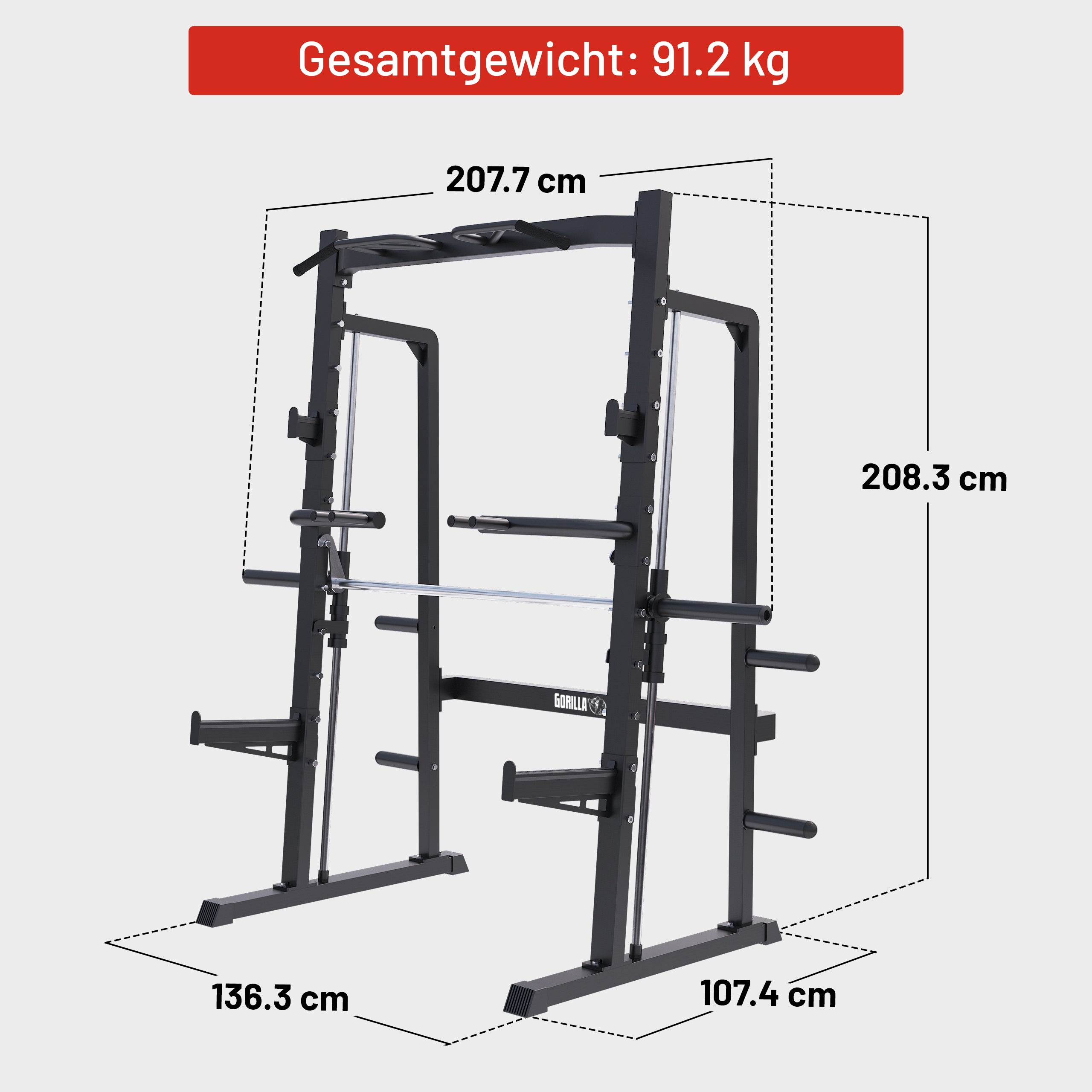 gyronetics-e-series-smith-machine-half-rack image 8