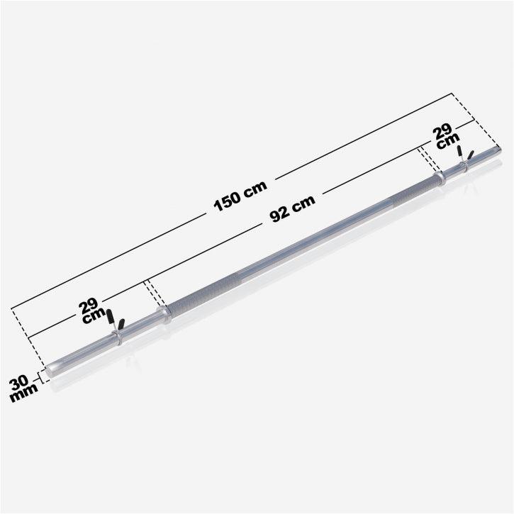 gyronetics-e-series-langhantel-150-cm-chrom-mit-federverschluss image 3