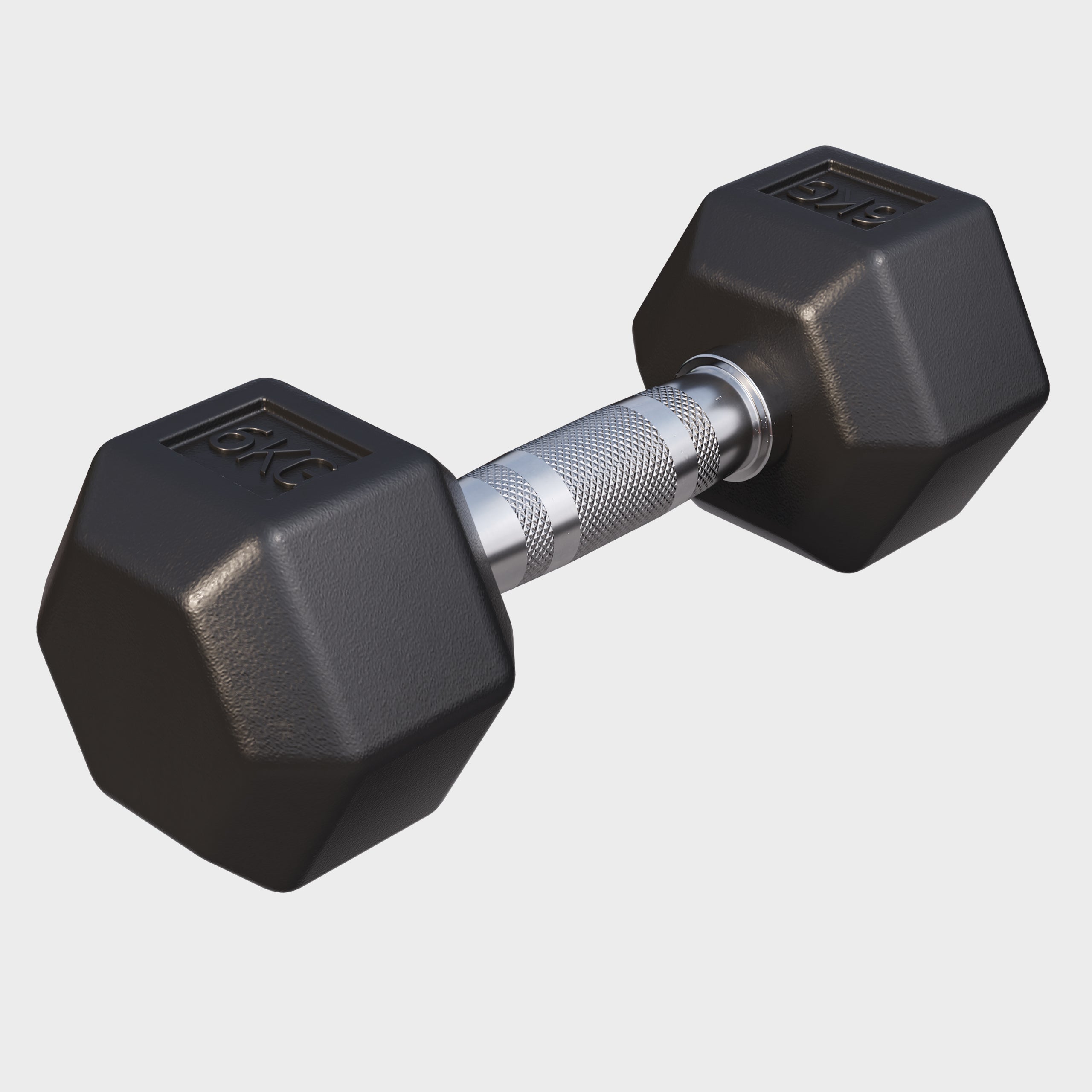gyronetics-e-series-hexagon-kurzhantel-10-kg-gummi-chromgriff image 6