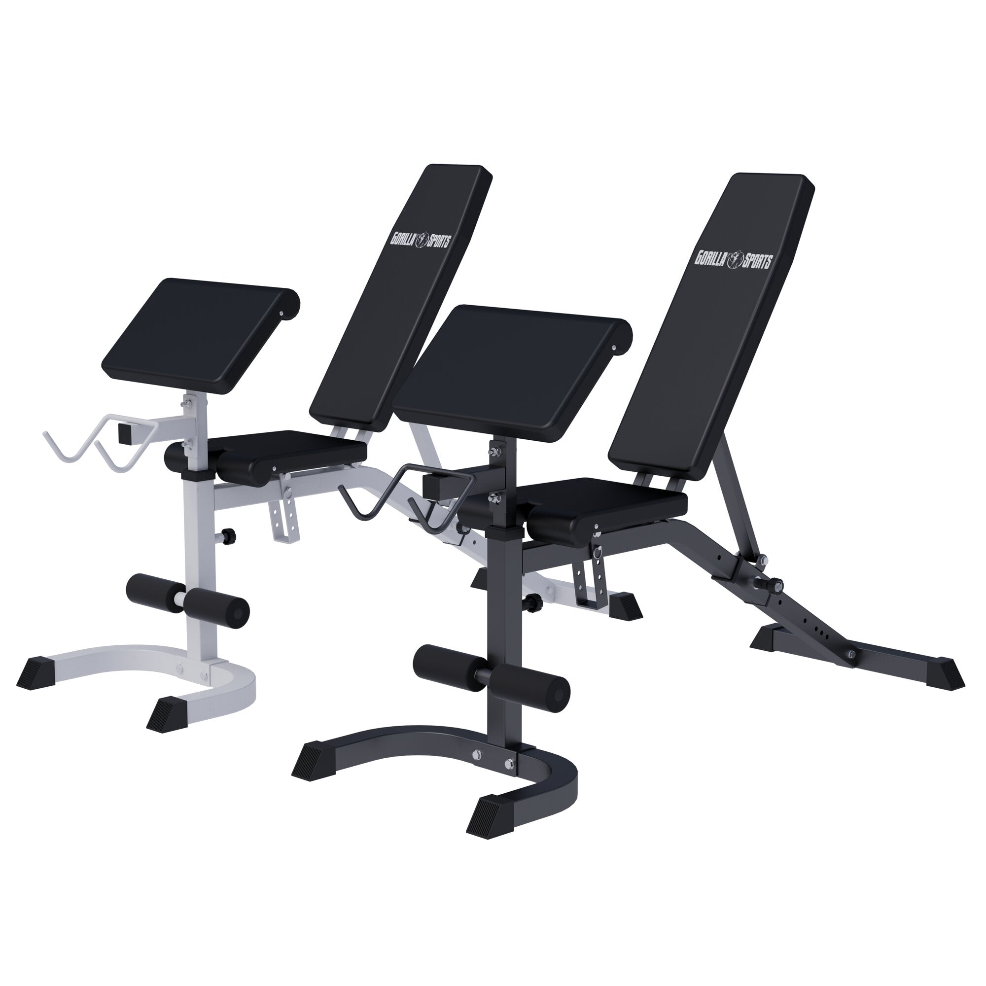 gyronetics-e-series-schr-gbank-verstellbar-wei-schwarz-mit-curlpult image 1