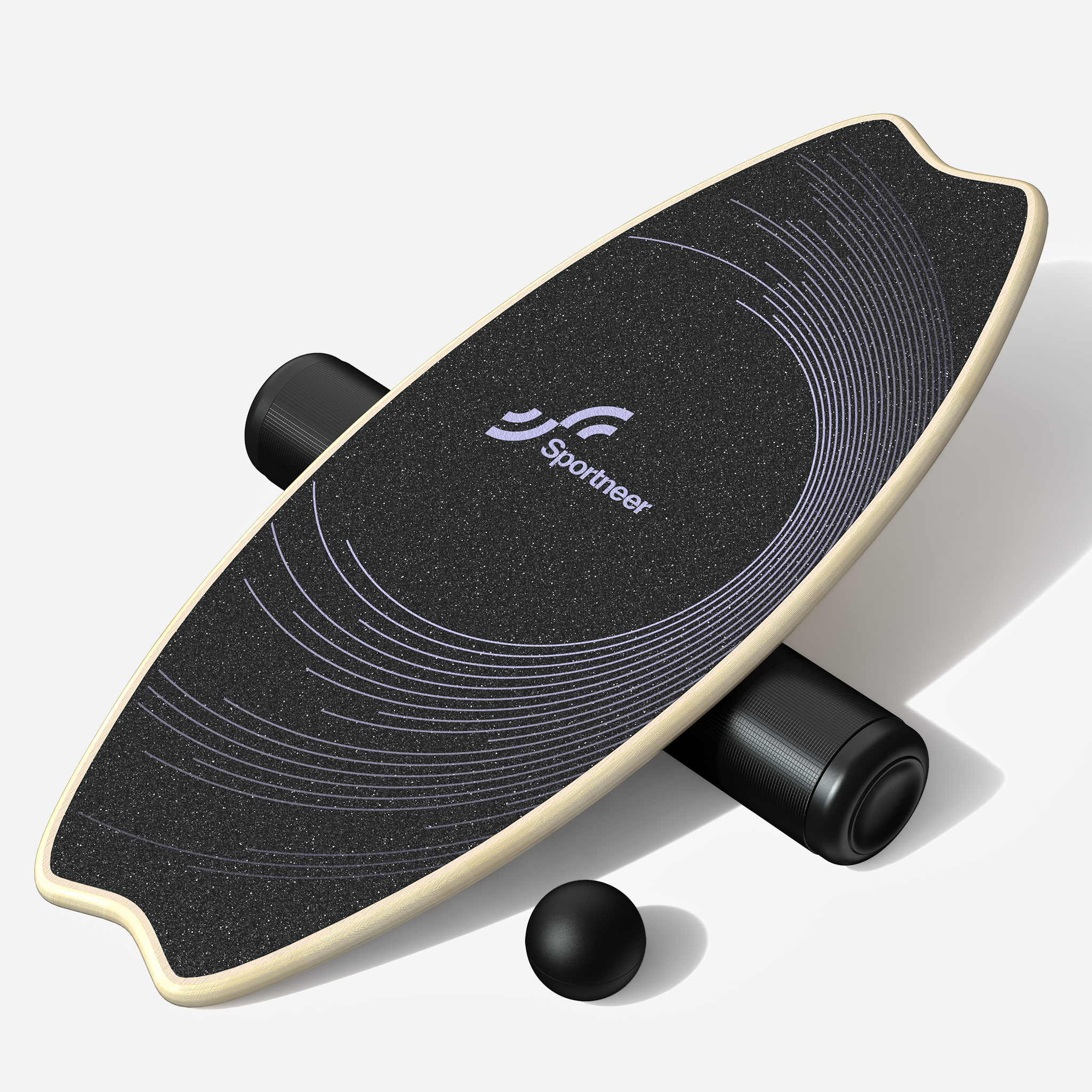 sportneer-balance-board-swirl-birke-2-in-1-rutschfest-core image 1