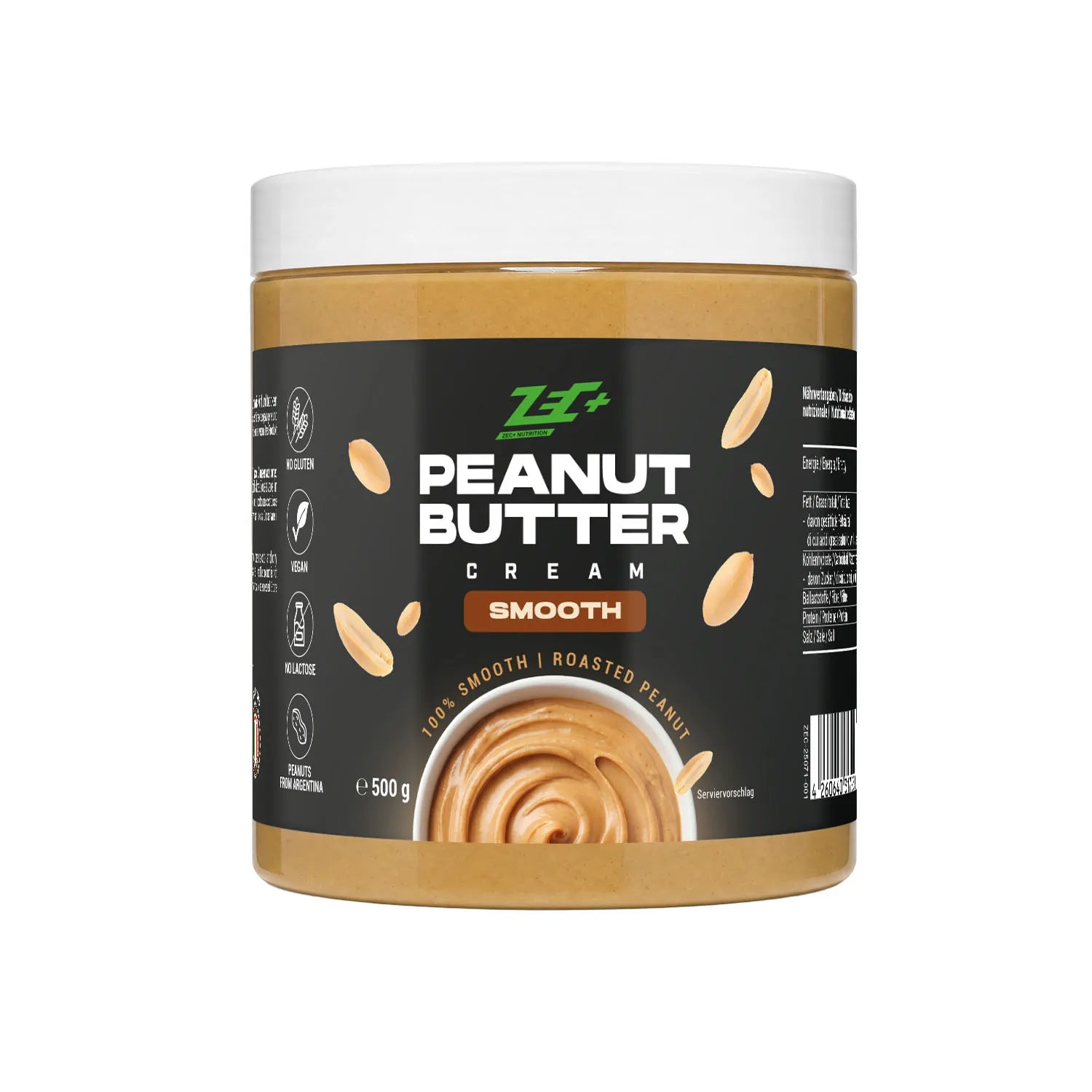 zec-peanutbutter-cream-erdnussbutter-white-chocolate-smooth-500g image 1