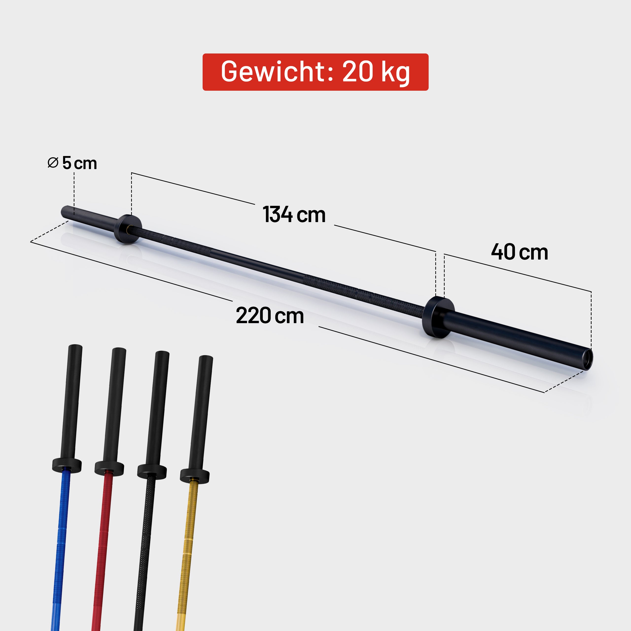 gyronetics-e-series-langhantel-olympia-cerakote-220-cm-272-kg image 8