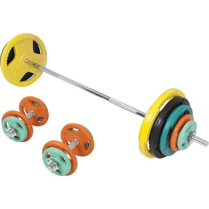 gyronetics-e-series-langhantel-set-gummi-gripper-100-kg-sternverschl image 4