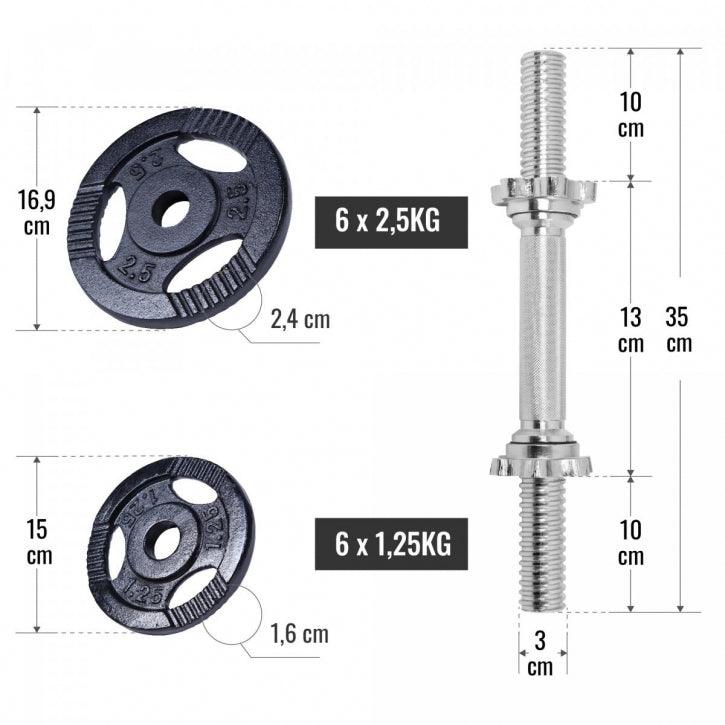 gyronetics-e-series-kurzhantel-set-gusseisen-27-5-kg-3 image 4