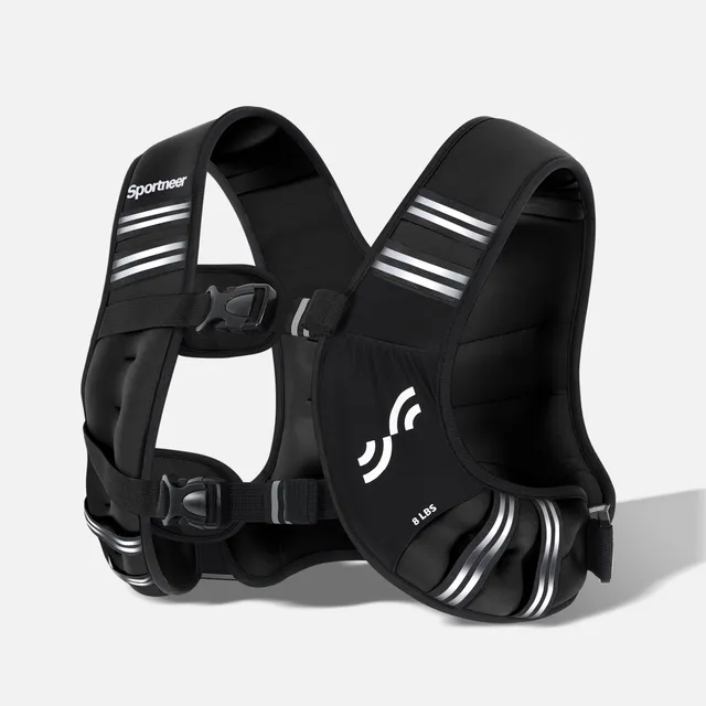 sportneer-wearable-weights-gewichtsweste-8-lbs-schwarz-reflektor image 1