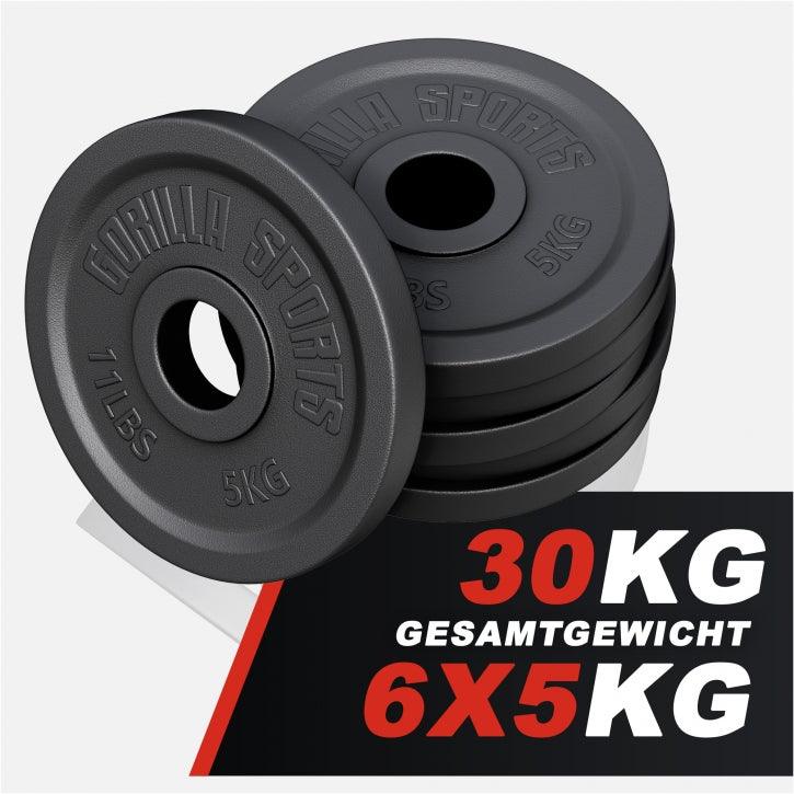 gyronetics-e-series-hantelscheibe-gusseisen-olympia-10-kg-schwarz image 5