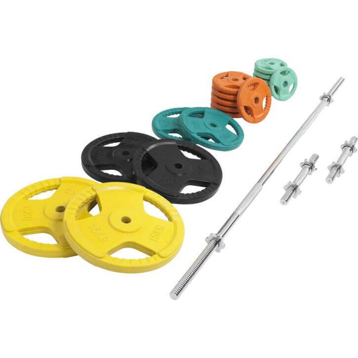 gyronetics-e-series-langhantel-set-gummi-gripper-100-kg-sternverschl image 6