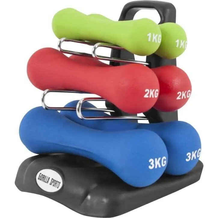 gyronetics-e-series-gymnastik-kurzhantel-set-neopren-12-kg-st-nder image 1