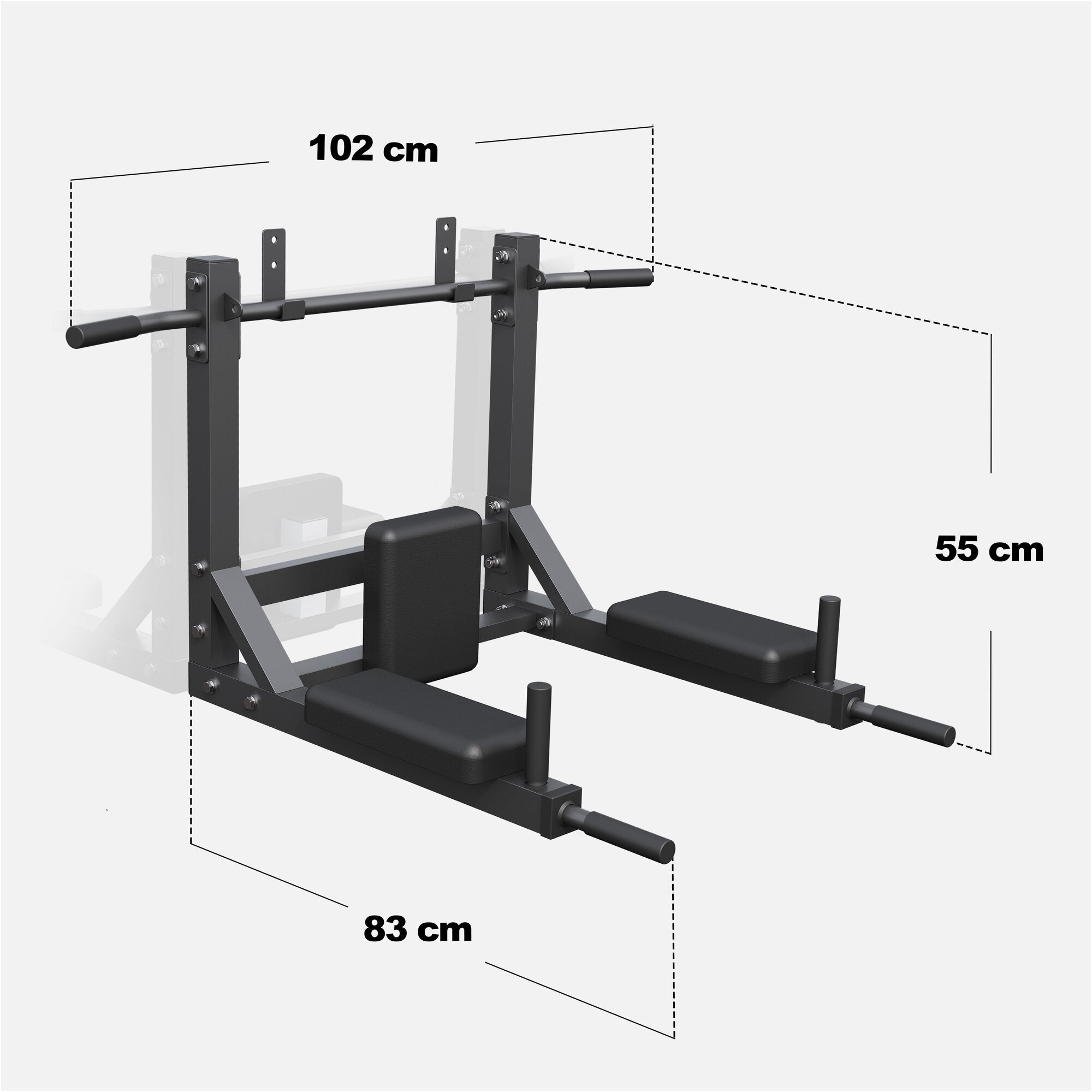 gyronetics-dip-station-klimmzugstange-4in1-wandmontage-dip-barren image 6
