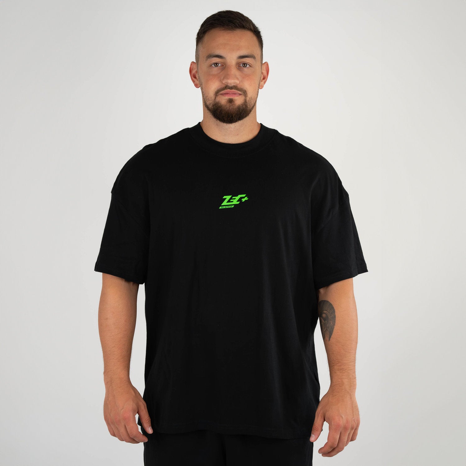 zec-basic-oversized-t-shirt-schwarz-l-baumwoll-shirt image 1
