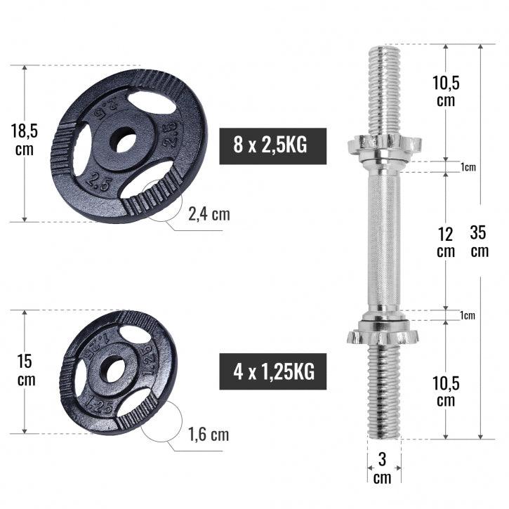 gyronetics-e-series-kurzhantel-set-gusseisen-30-kg-gripper image 7