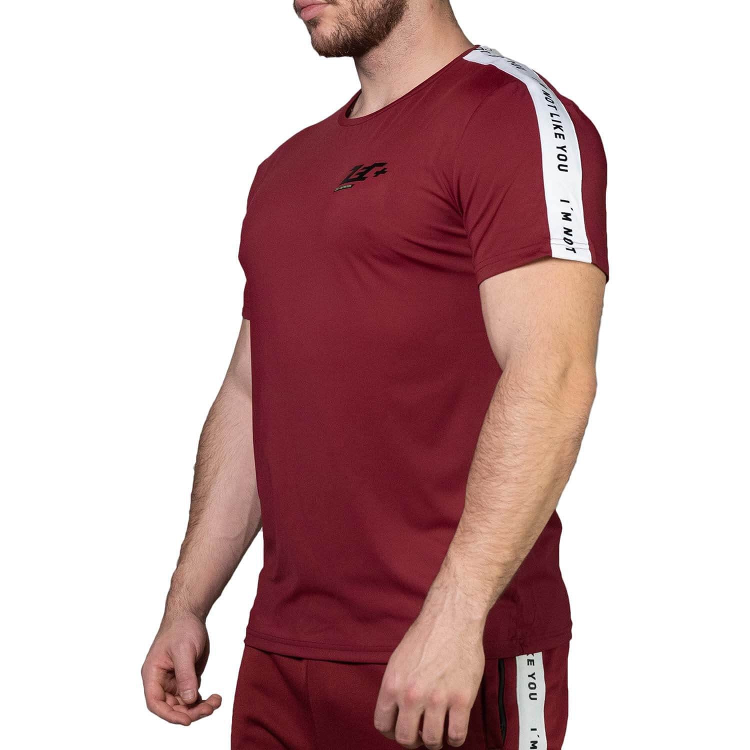 zec-vibes-t-shirt-herren-polyester-in-burgundy image 3