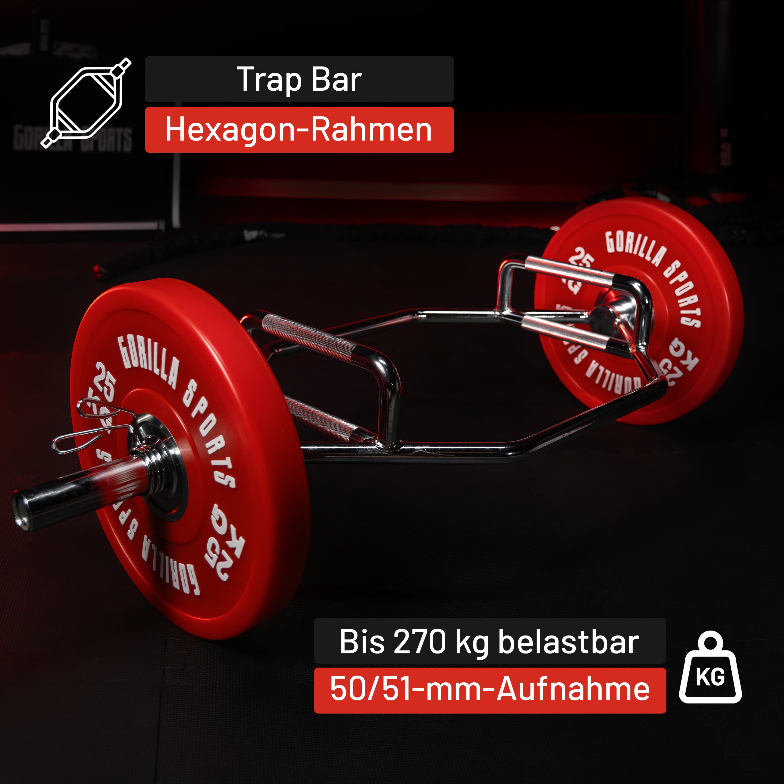 gyronetics-e-series-trap-bar-hex-bar-chrom-270kg-50mm image 3