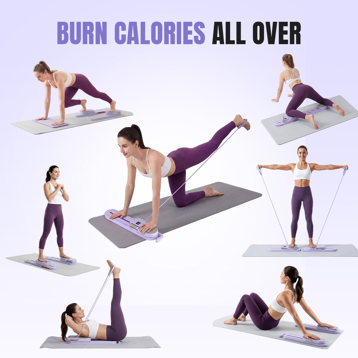 relife-ab-roller-pilates-reformer-board-lila-6-in-1-training image 3