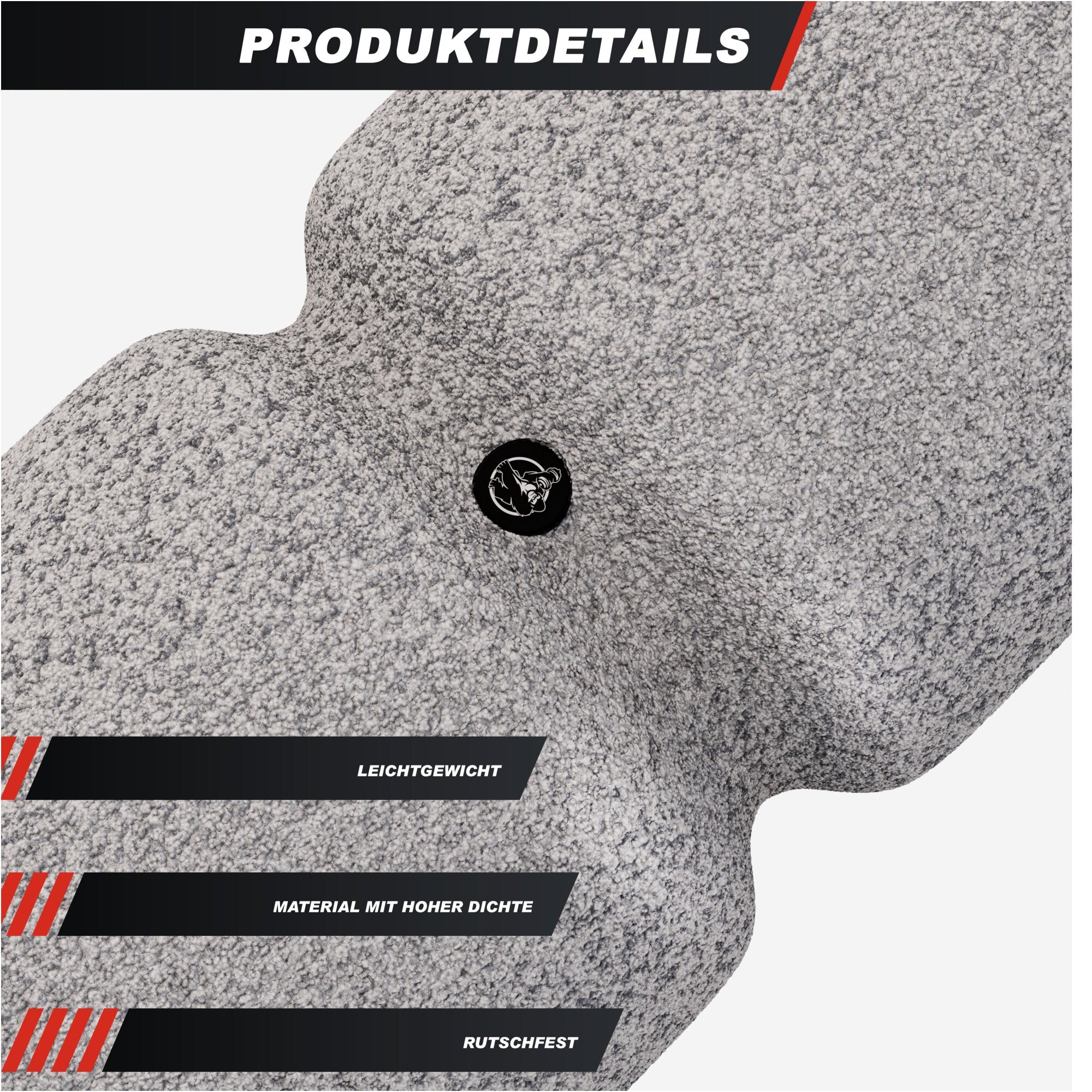 gyronetics-e-series-faszienrolle-38-cm-schwarz-epp-mit-rille image 3