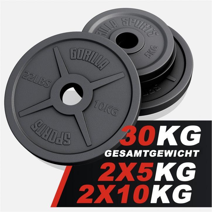gyronetics-e-series-hantelscheibe-gusseisen-olympia-10-kg-schwarz image 4