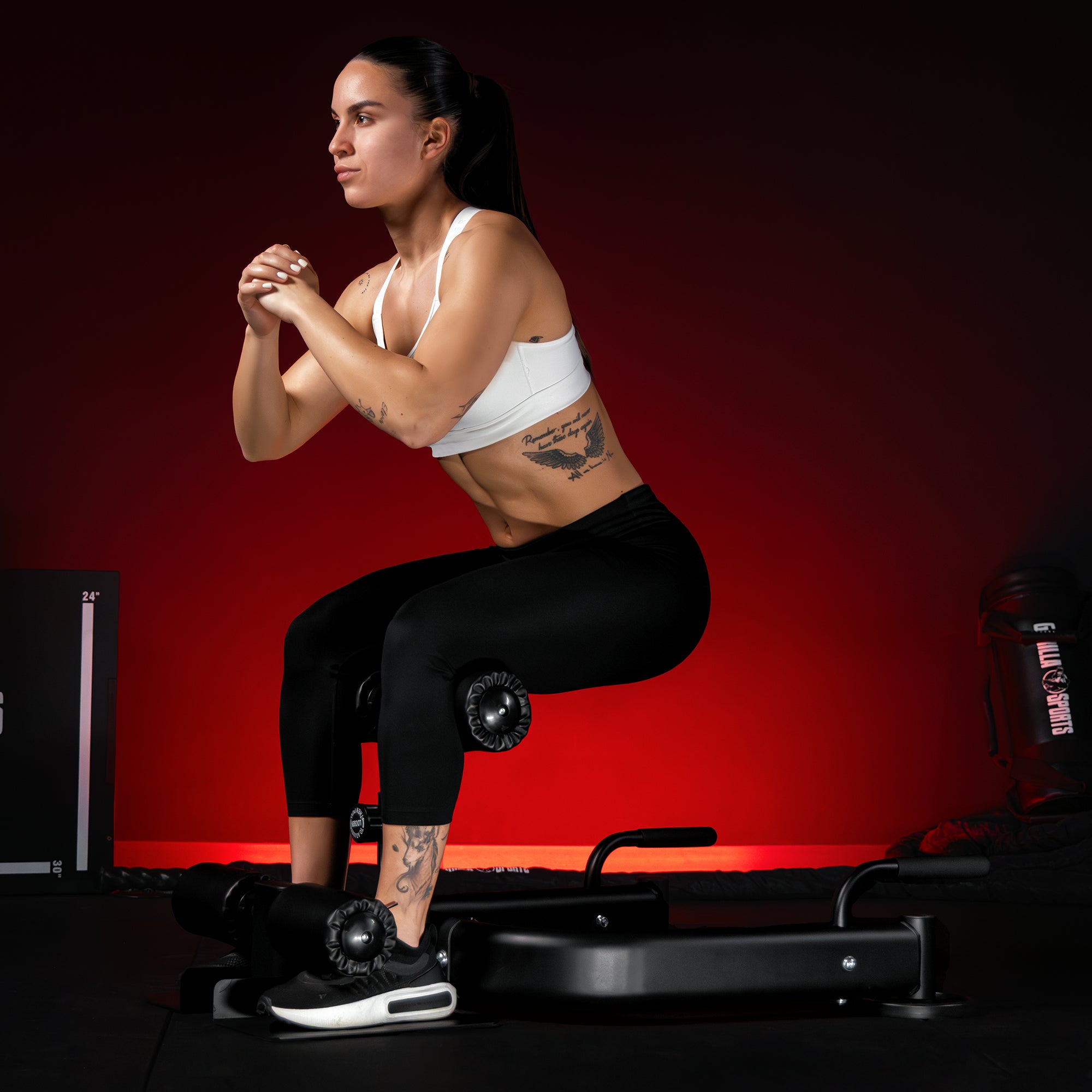gyronetics-e-series-sissy-squat-pro-beintrainer-schwarz-verstellbar image 2