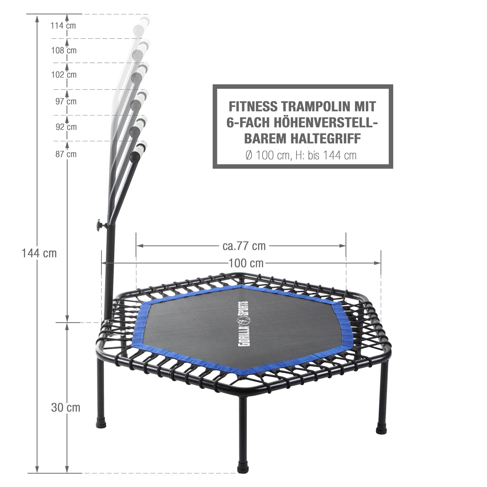gyronetics-trampolin-fitness-trampolin-mit-haltestange-100-kg image 4