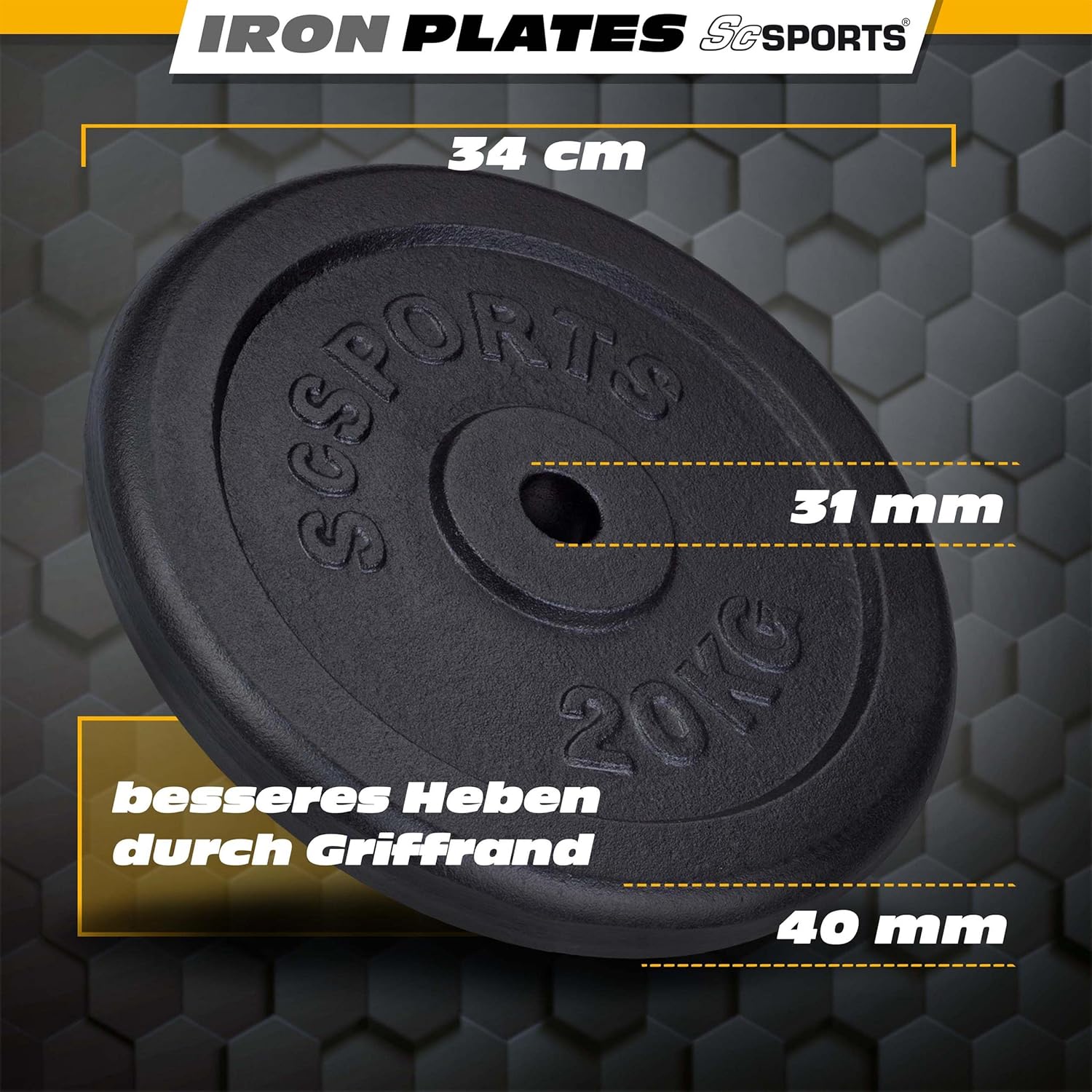 scsports-krafttraining-hantelscheibe-gusseisen-20-kg-schwarz image 5