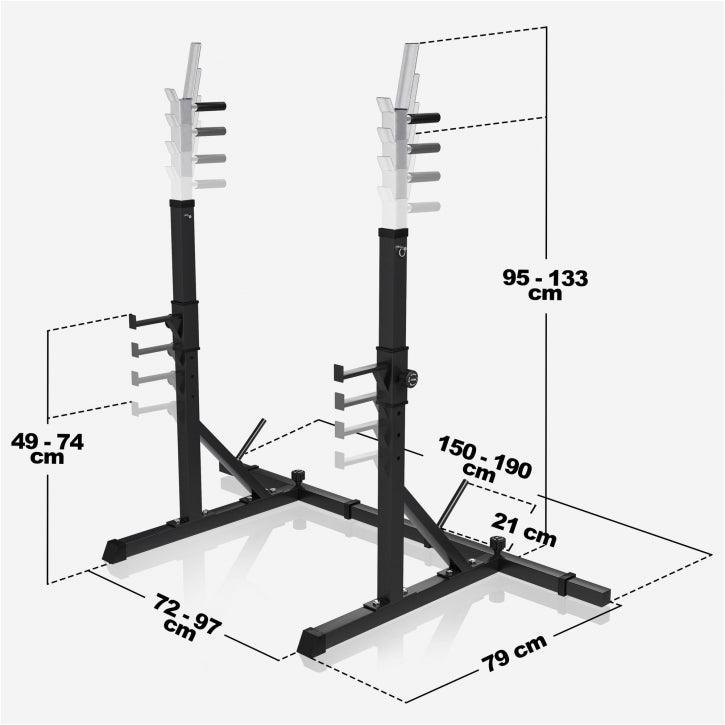 gyronetics-e-series-squat-rack-verstellbar-mit-ablage image 3