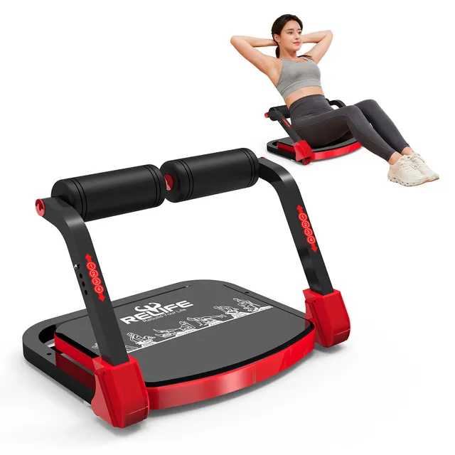 relife-ab-roller-bauchtrainer-sit-up-ger-t-klappbar-rot-core image 1