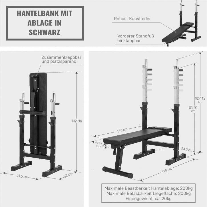 gyronetics-e-series-hantelbank-set-100-kg-schwarz-ablage image 4