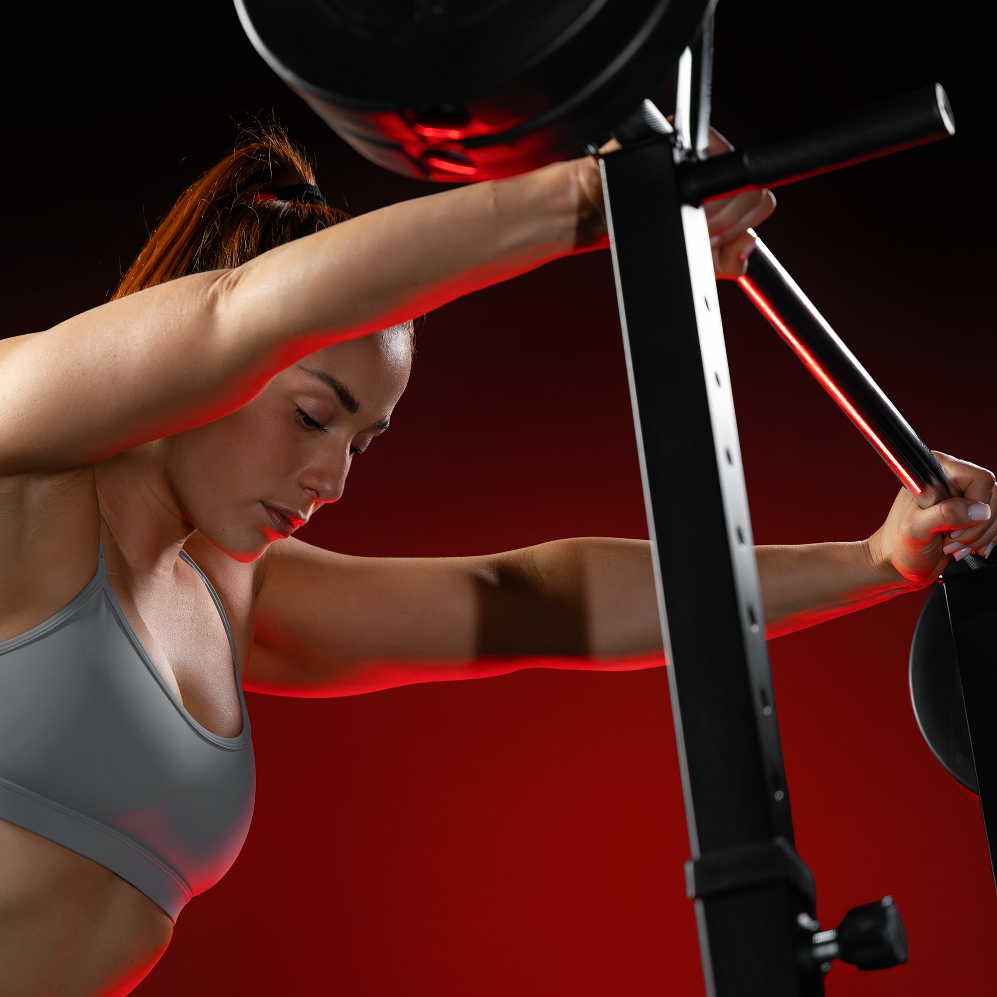 gorilla-sports-e-series-squat-rack-langhantel-set-40-kg-verstellbar image 2
