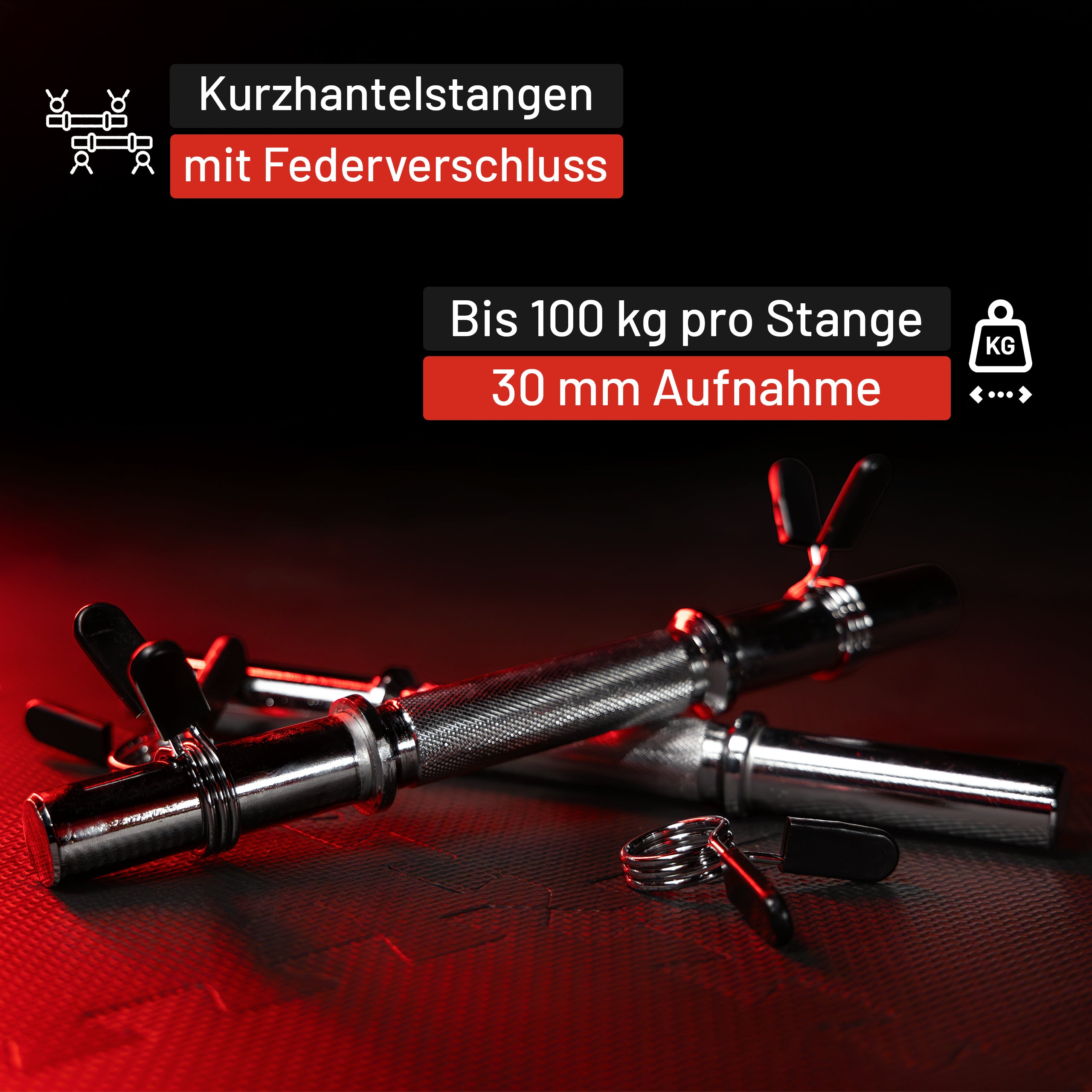gyronetics-e-series-kurzhantelstangen-35-cm-federverschluss-paar image 3