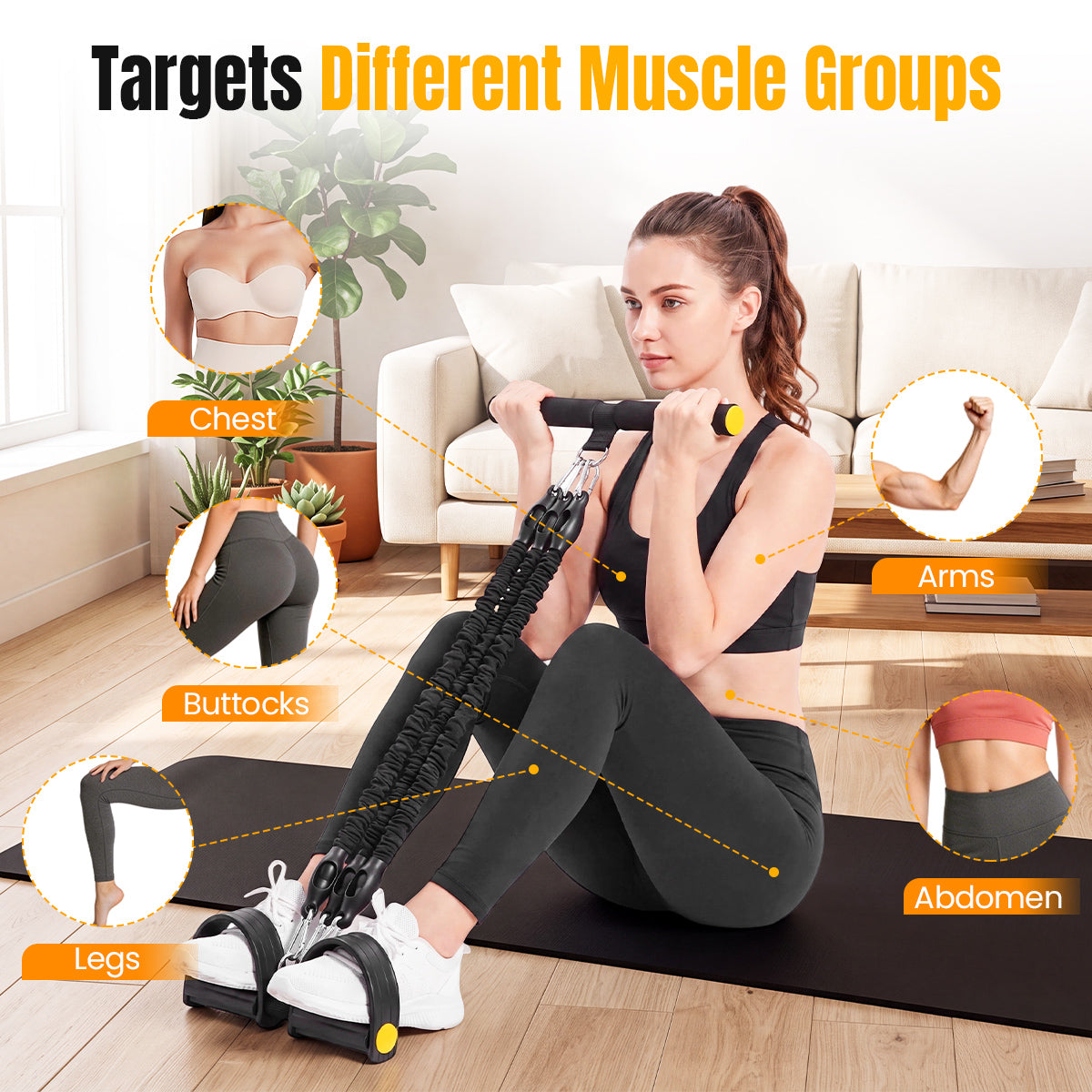 relife-resistance-bands-widerstandsband-set-4-in-1-120lbs-schwarz image 3