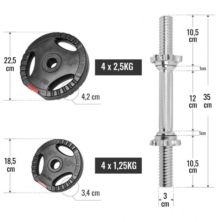 gyronetics-e-series-kurzhantel-set-20-kg-kunststoff-gripper image 7