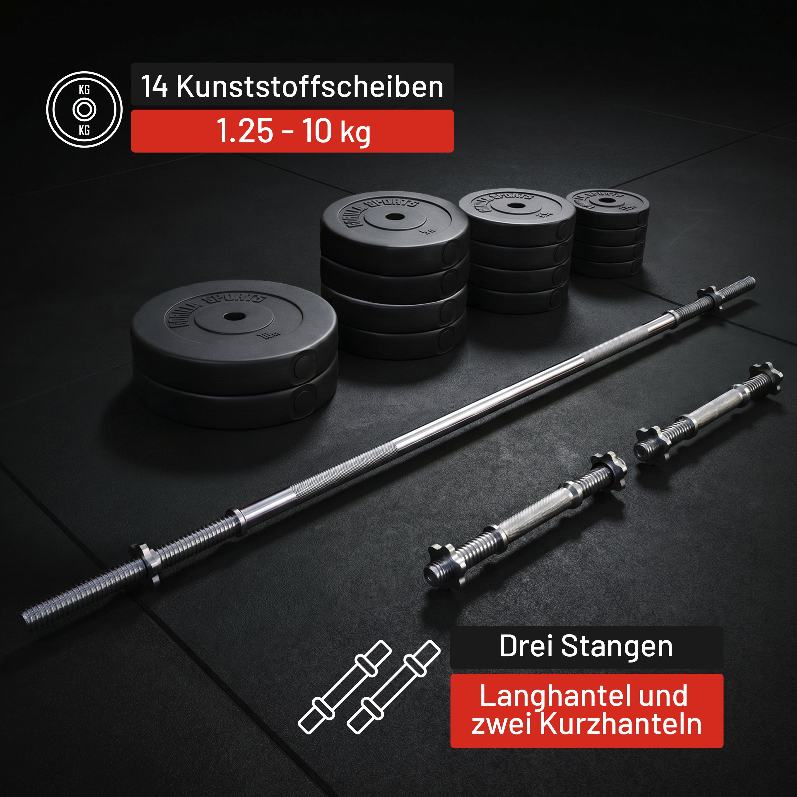 gyronetics-e-series-langhantelset-kunststoff-70-kg image 4